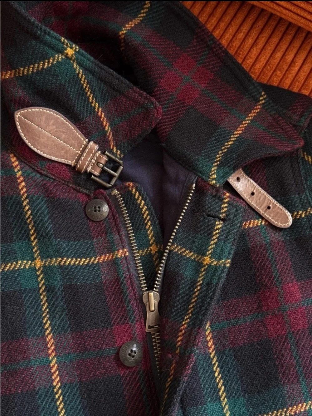 Polo Ralph Lauren Tartan Plaid Brushed Wool Alpaca Twill Sporting Jacket